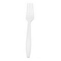 White 4-Pronged Plastic Fork - The 500 Line (5.75")